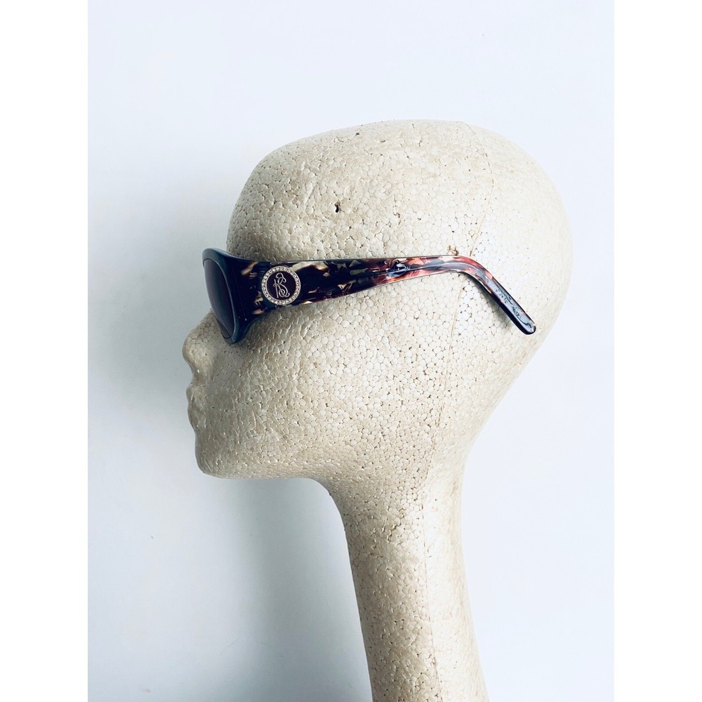 VTG Kate Spade Brown Tortoise Pearl Oval Wrap Glasses Italy Freddie/S 57 17 125 - Picture 12 of 12